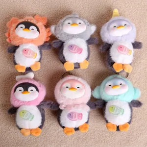 Carino peluche vinile pinguino portachiavi ciondolo animale borsa ornamento regalo set