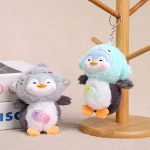 Simpatico portachiavi pinguino in vinile peluche borsa ciondolo bambola animale regalo
