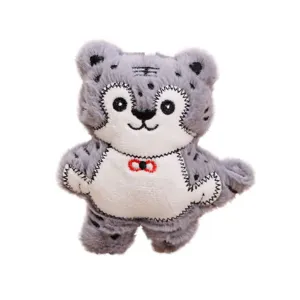 Cute grey tiger plush pendant soft animal toy bag charm for daily cute decoration gifts
