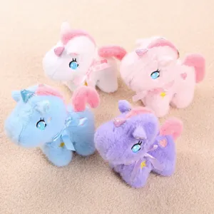 Lindo Unicornio Juguete de Peluche Colgante Dibujos Animados Pony Llavero Bolsa Colgante Adorno Lindo Animal de Peluche Regalo