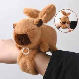 Bracciale Schiaffo in Peluche Capibara Carino Giocattolo di Peluche Animale Ali d'Angelo Braccialetto Interattivo Morbido Bambola Regalo per Bambini