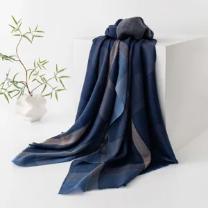 Luxury 100% Cashmere Scarf British Classic Plaid Winter Warm Scarf Unisex Couple Neck Warmer