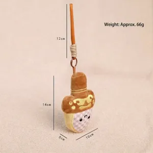 Detailed view of the cultural creative sword plush pendant showing dimensions and weight.
