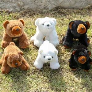 Simulation Eisbär Braunbär Plüschtiere süße Tierpuppe weiches Kissen Geschenk für Mädchen