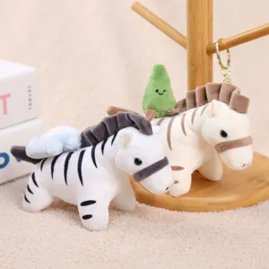 Plush zebra keychain detail plushie stuffed animal cute bag charm cute accessory pendant soft
