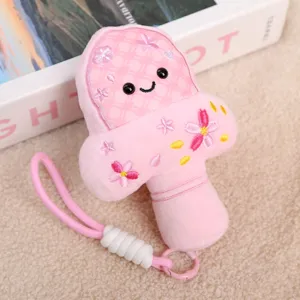 Cute pink sword plush pendant creative cultural decompression toy keychain charm bag accessory