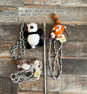 Cute plush animal phone strap panda red panda otter cute toy 18cm with long lanyard for gift