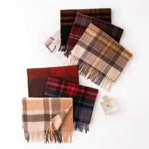 Winter Cashmere Scarf Thickened British Plaid Warm Tassel Scarf For Men And Women Couple Fashion Winter Scarf