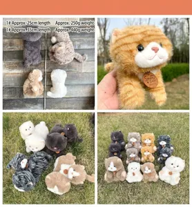 Simulations faule Katze Plueschspielzeug niedliche gefuellte Tierpuppe fuer Kinder