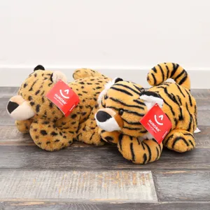 Simpatici giocattoli di peluche animale, morbide bambole ghepardo e tigre per bambini.