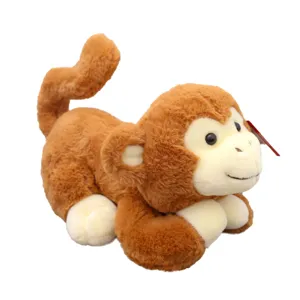 Simpatico scimmia di peluche marrone animale di peluche morbido bambola regalo bambino