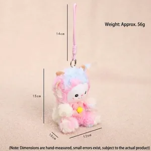 Colorful Tie-Dye Sheep Plush Pendant Cute Lamb Stuffed Toy Doll Children Birthday Gift