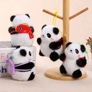 Süßer Panda Plüschtier Anhänger weiche Tier Tasche Schlüsselanhänger für Kinder und Damen