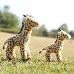 Stuffed simulation giraffe plush toy animal doll standing decoration ornament for kids gift details