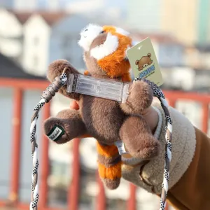Cute red panda plush toy phone strap cute animal doll pendant plush accessory hanging rope
