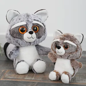 Süße Simulation Waschbär Plüschtier sitzende weiche Tier Puppe Kinder Geschenk Großhandel