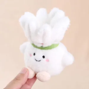 Cute badminton plush toy pendant, soft stuffed doll accessory for school bag gift and decor.