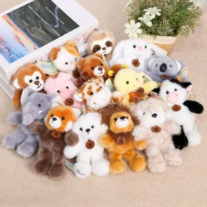 Simpatico portachiavi in peluche animale ciondolo borsa morbido giocattolo set.