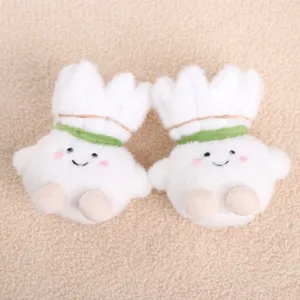 Cute badminton plush pendant toy, soft stuffed sports doll keychain for school bag gift