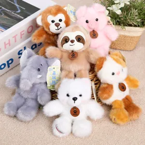 Simpatici ciondoli in peluche di animali cartoni animati portachiavi morbidi giocattoli