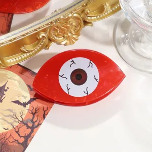 Halloween Ασετάτ Κλαπ Μαλλιών Μάτι Λεπτομέρεια Σχέδιο για Γυναίκες και Μοναδικό Στυλ