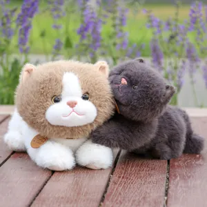 Süße Simulations-Katzen-Plüschtiere, weiche flauschige Stofftiere Puppe für Kindergeschenk