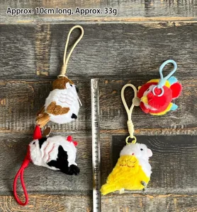 Cute plush bird keychain plushie bag pendant cute cartoon animal toy fluffy decoration 10cm