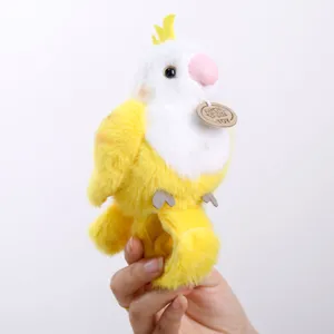 Plush parrot slap bracelet soft toy cute animal wristband bag pendant for kids and children