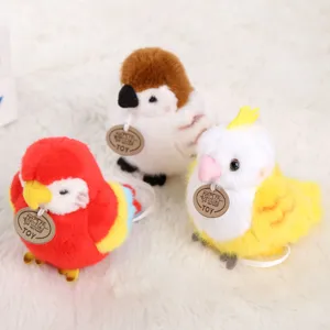 Cute plush bird toys set, soft stuffed animals with hang tags, perfect bag pendants and gifts.