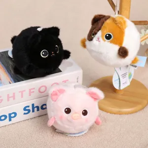 Lindos llaveros de peluche de animales, colgantes de bola de descompresión, juguetes suaves.