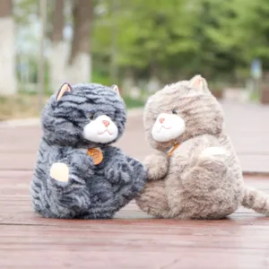 Süße sitzende faule Katze Plüschtier Simulation Kätzchen Stofftier Puppe Heimdekoration
