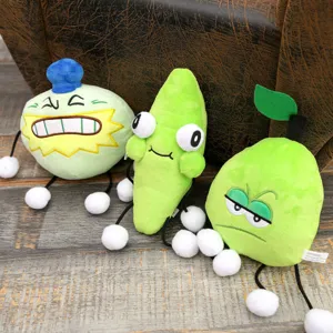 Niedliche Pflanzen Plueschtiere Set, weiche gefuellte Zeichentrickfiguren Puppen fuer Kinder.