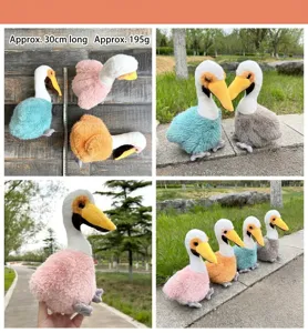 Cute pelican plush toy simulation bird doll soft companion gift for kids home decor