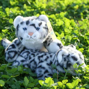 Simpático peluche leopardo de las nieves suave muñeca juguete regalo para niños nuevo.