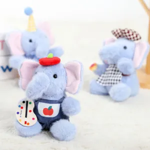 Süßer blauer Elefant Plüschtier Schlüsselanhänger, kreativer Rucksack Anhänger für Kinder.