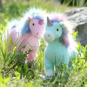 Rainbow unicorn plush toy stuffed animal cute pony doll for kids birthday gift decoration main
