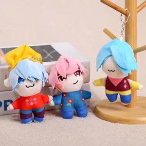 Cute anime chibi plush keychain cartoon doll pendant detailed view for fans collection