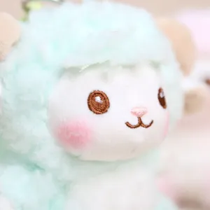 Mignon mouton peluche vert menthe porte-clés doux animal en peluche charme sac cadeau femme
