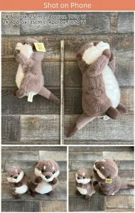 Cute simulation otter plush toy soft stuffed animal doll children birthday gift home decor