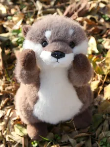 Cute otter plush toy simulation animal doll fluffy stuffed toy for children birthday gift
