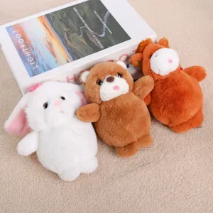 Bean bag plush toy set cute stuffed rabbit bear doll soft children gift pendant plushies