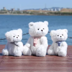 Set di peluche orsacchiotto carino con sciarpa, morbida bambola regalo perfetta per le ragazze.