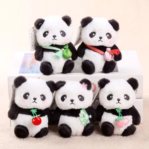 Schattige panda pluche speelgoed sleutelhanger hanger fluffy pop tas ornament cadeau leuk