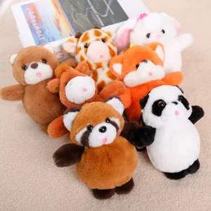 Cute Animal Plush Toy Keychain Cartoon Panda Bear Rabbit Stuffed Doll Bag Pendant For Children Gift