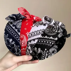 Paisley Stoff Hasenohr Schleife Haarreif Breiter Rand Haarreif Streetstyle Trendige Haarschmuck Für Damen Tägliche Kleidung