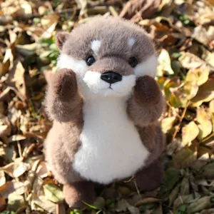 Cute otter plush toy simulation stuffed animal doll kids birthday gift cute room decor