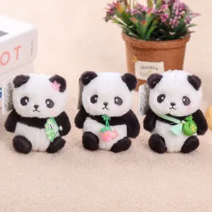 Leuke panda pluche speelgoed sleutelhanger, zachte knuffel tas hanger voor kinderen.