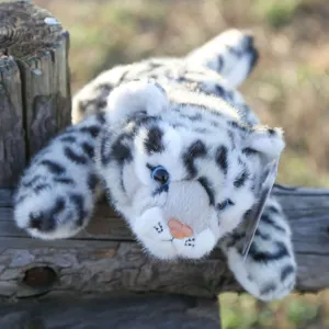 Bonito peluche de leopardo de las nieves animal suave juguete regalo vista de detalle