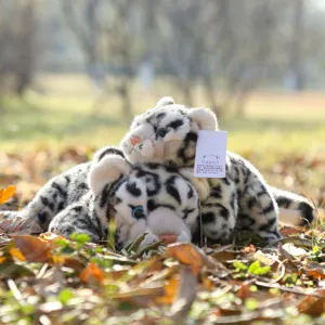 Adorable leopardo de las nieves peluche suave juguete simulacion muneco regalo ninos