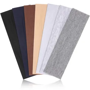 Set van elastische effen yoga hoofdbanden, zachte sport haarbanden voor dames dagelijks.